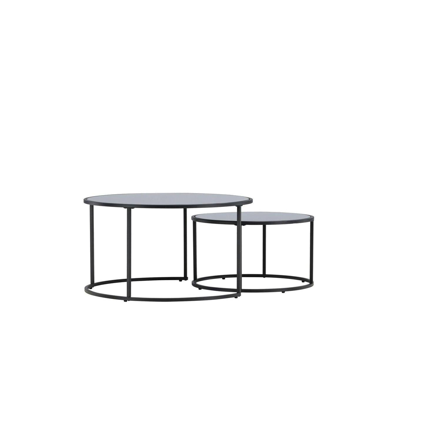 Couchtische Twin, 2er-Set - Schwarz-Couchtisch-Venture Home-le canapé