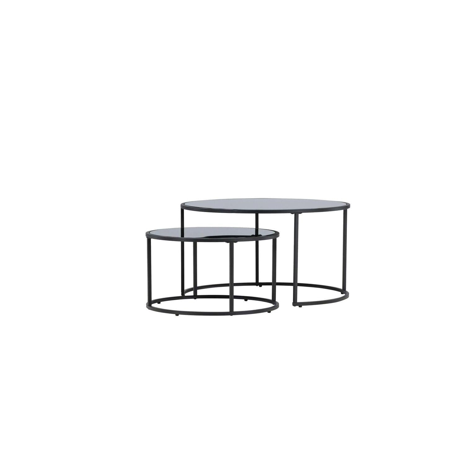 Couchtische Twin, 2er-Set - Schwarz-Couchtische-Venture Home-le canapé