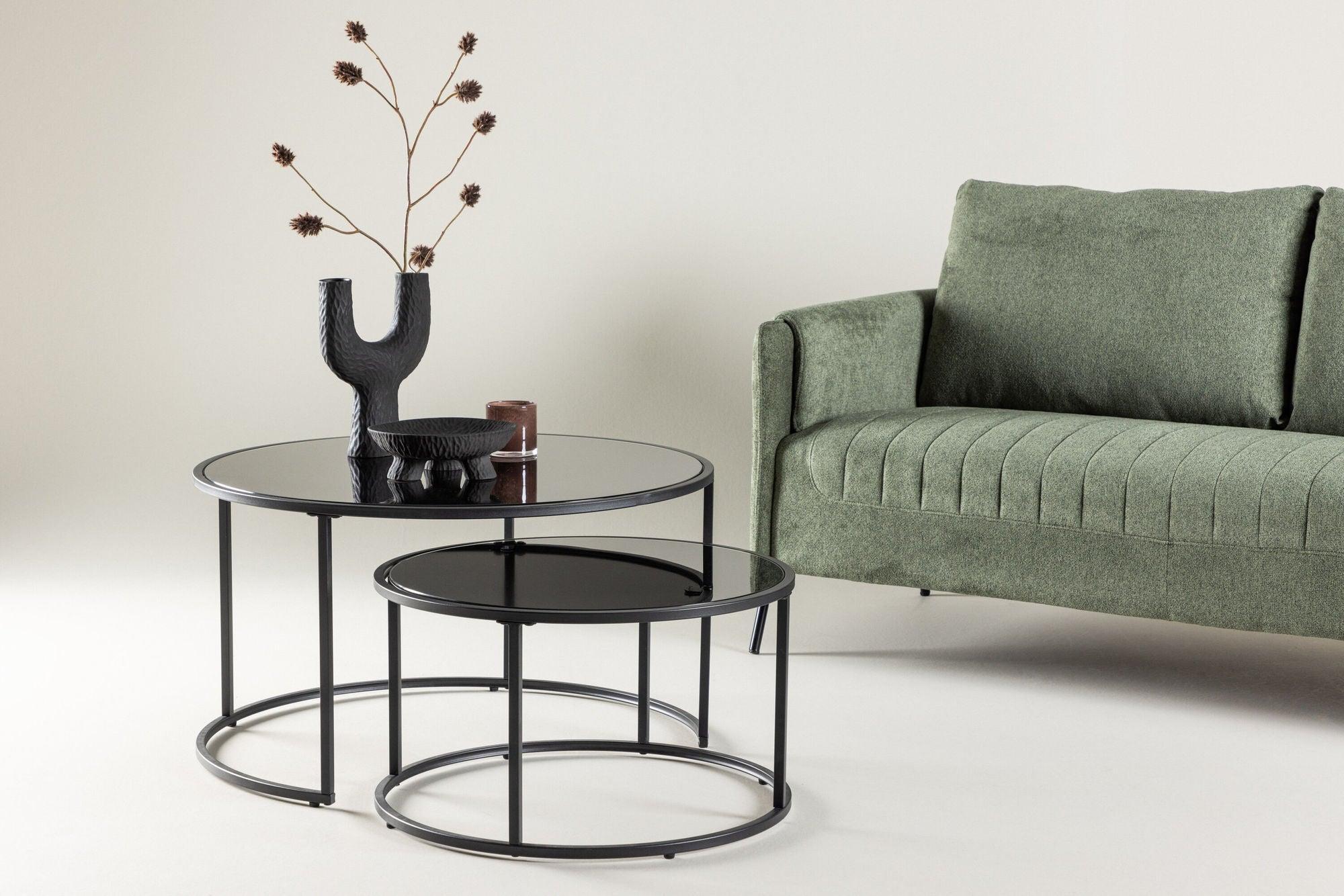 Couchtische Twin, 2er-Set - Schwarz-Couchtische-Venture Home-le canapé