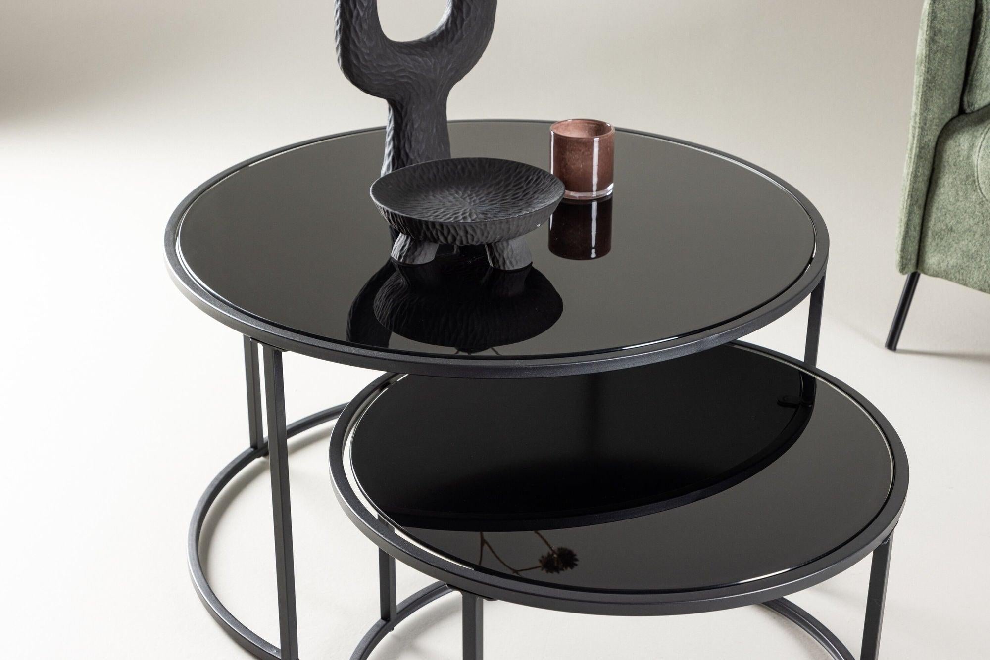 Couchtische Twin, 2er-Set - Schwarz-Couchtische-Venture Home-le canapé