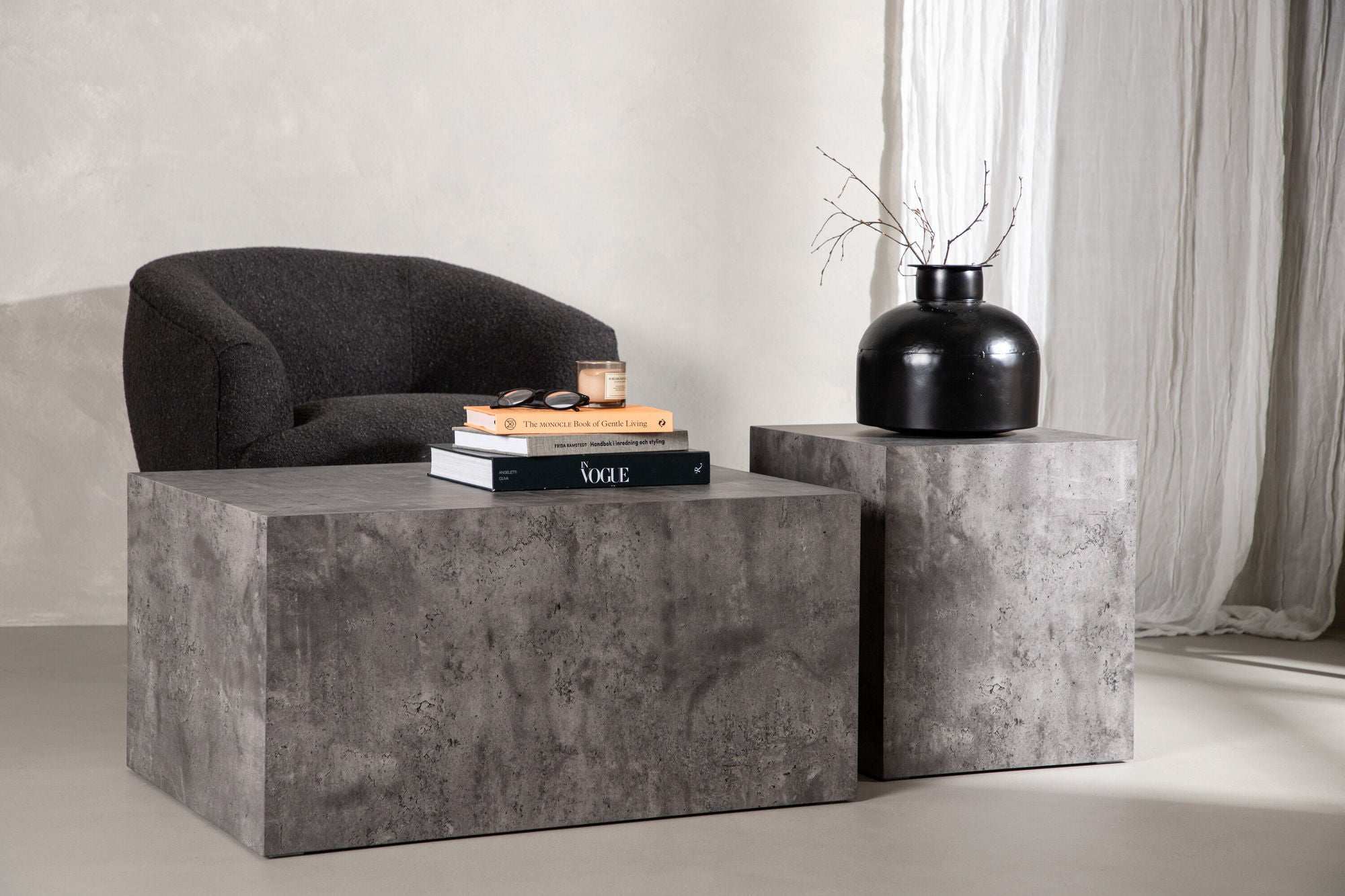 Couchtische York, 2er-Set - Grau-Couchtisch-Venture Home-le canapé