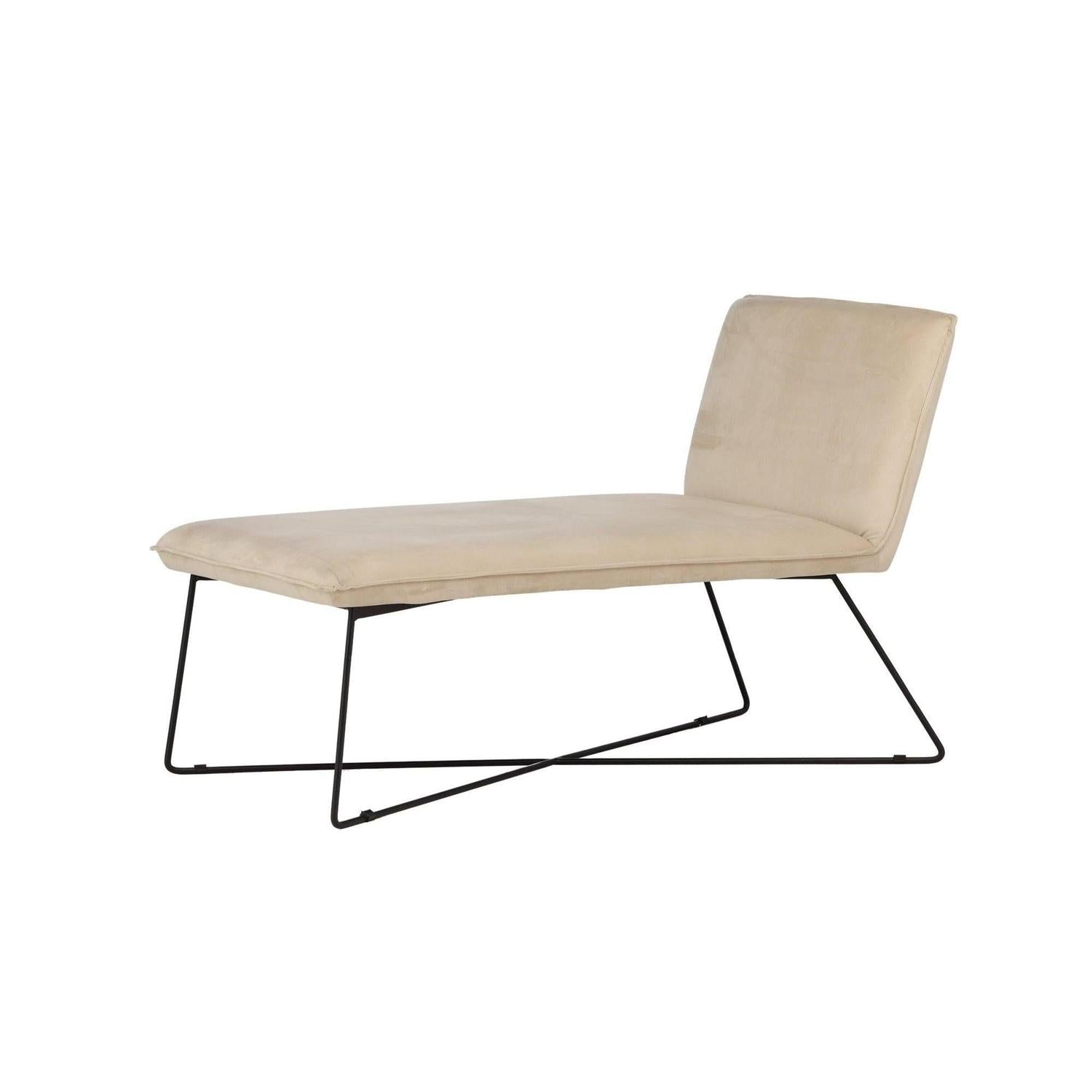 Daybed X-lounge aus Samt - Beige-Daybed-Venture Home-le canapé