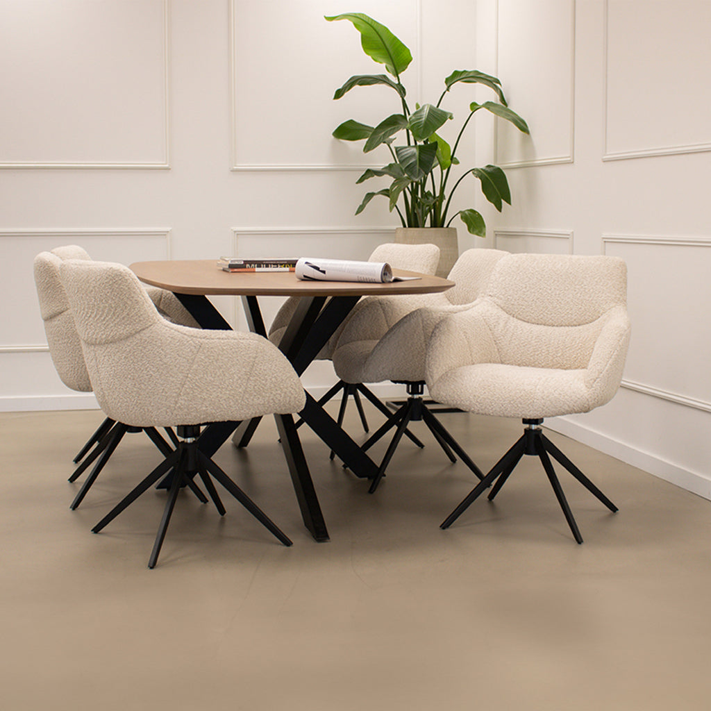 Drehstuhl Fer - Beige-Esszimmerstühle-Kick Collection-le canapé