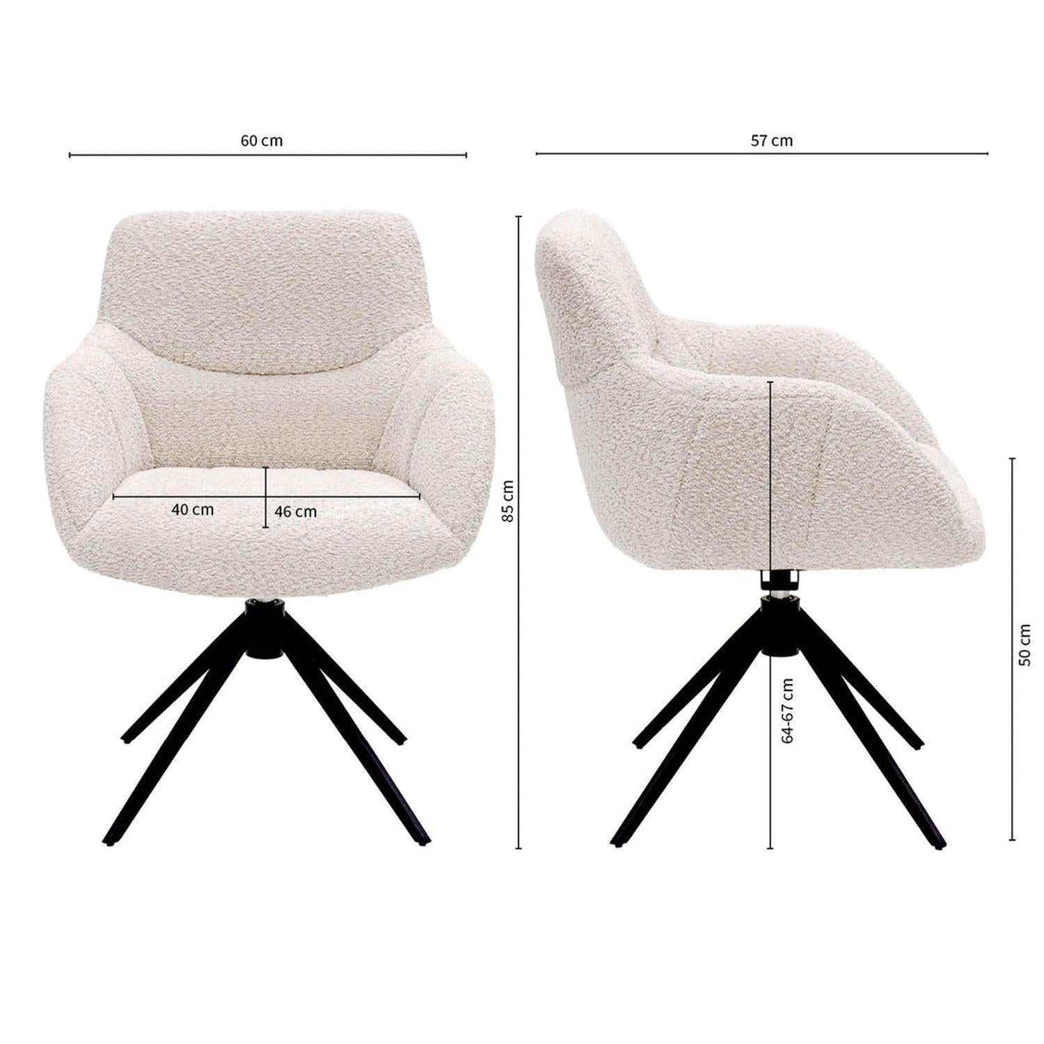 Drehstuhl Fer - Creme-Esszimmerstühle-Kick Collection-le canapé