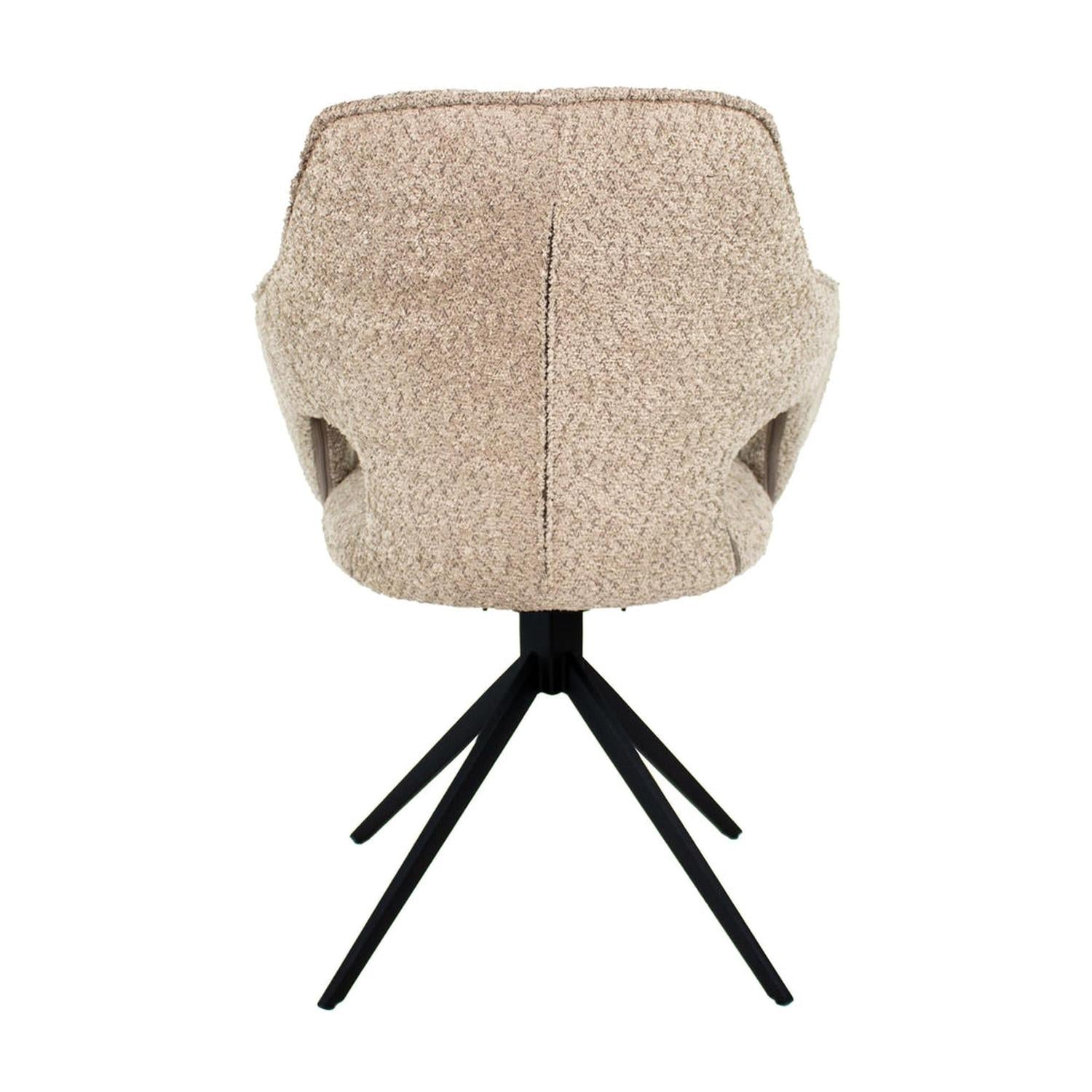 Drehstuhl Zara aus Bouclé - Beige-Armlehnenstuhl-Kick Collection-le canapé