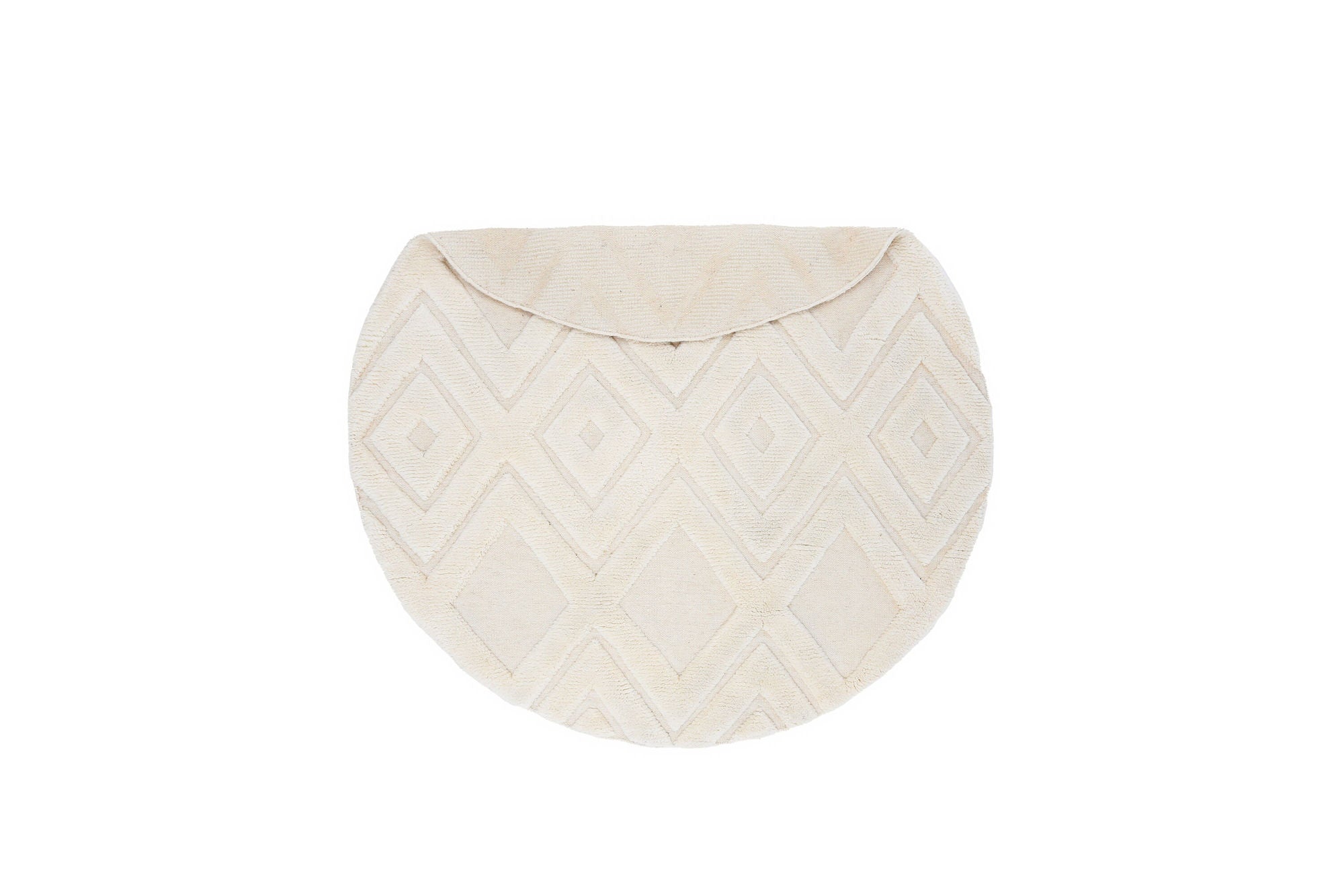 Teppich Dahlia rund 200*200 -White-Teppich-le canapé