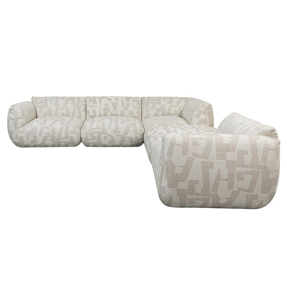 Ecksofa Amsterdam 5-Teilig - Cremeweiß-Ecksofas-Pole to Pole-le canapé