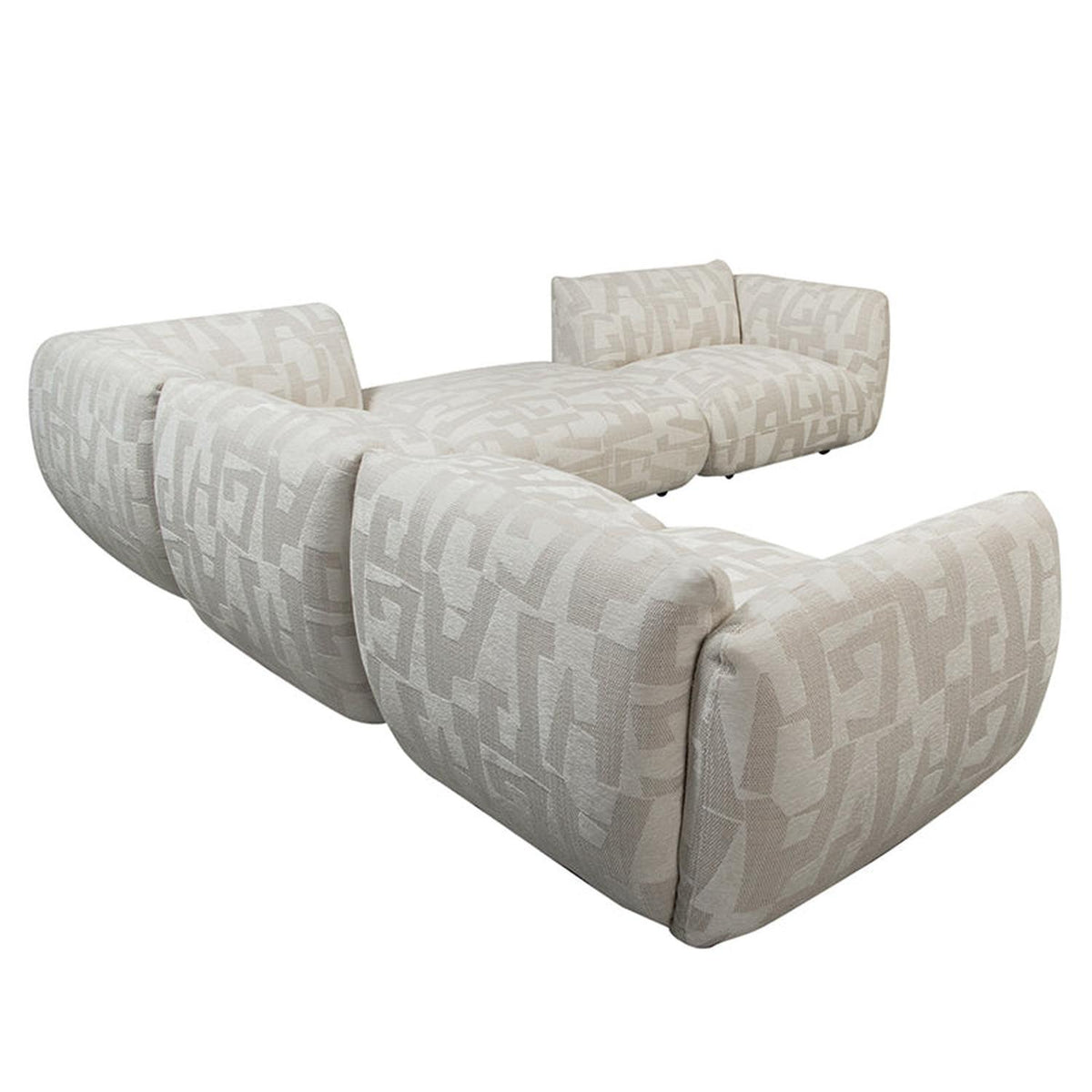 Ecksofa Amsterdam 5-Teilig - Cremeweiß-Ecksofas-Pole to Pole-le canapé