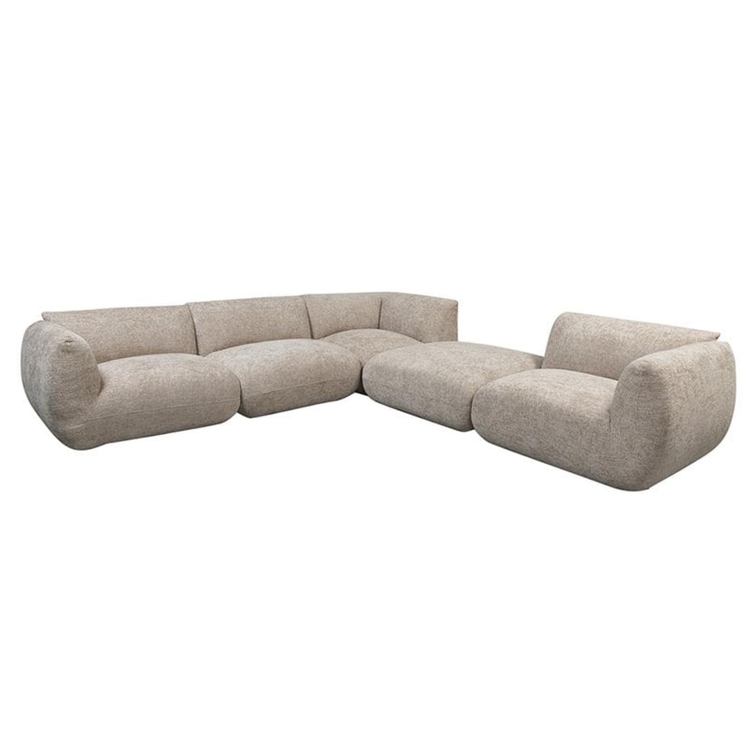 Ecksofa Amsterdam 5-teilig - Sandbraun-Ecksofa-Pole to Pole-le canapé