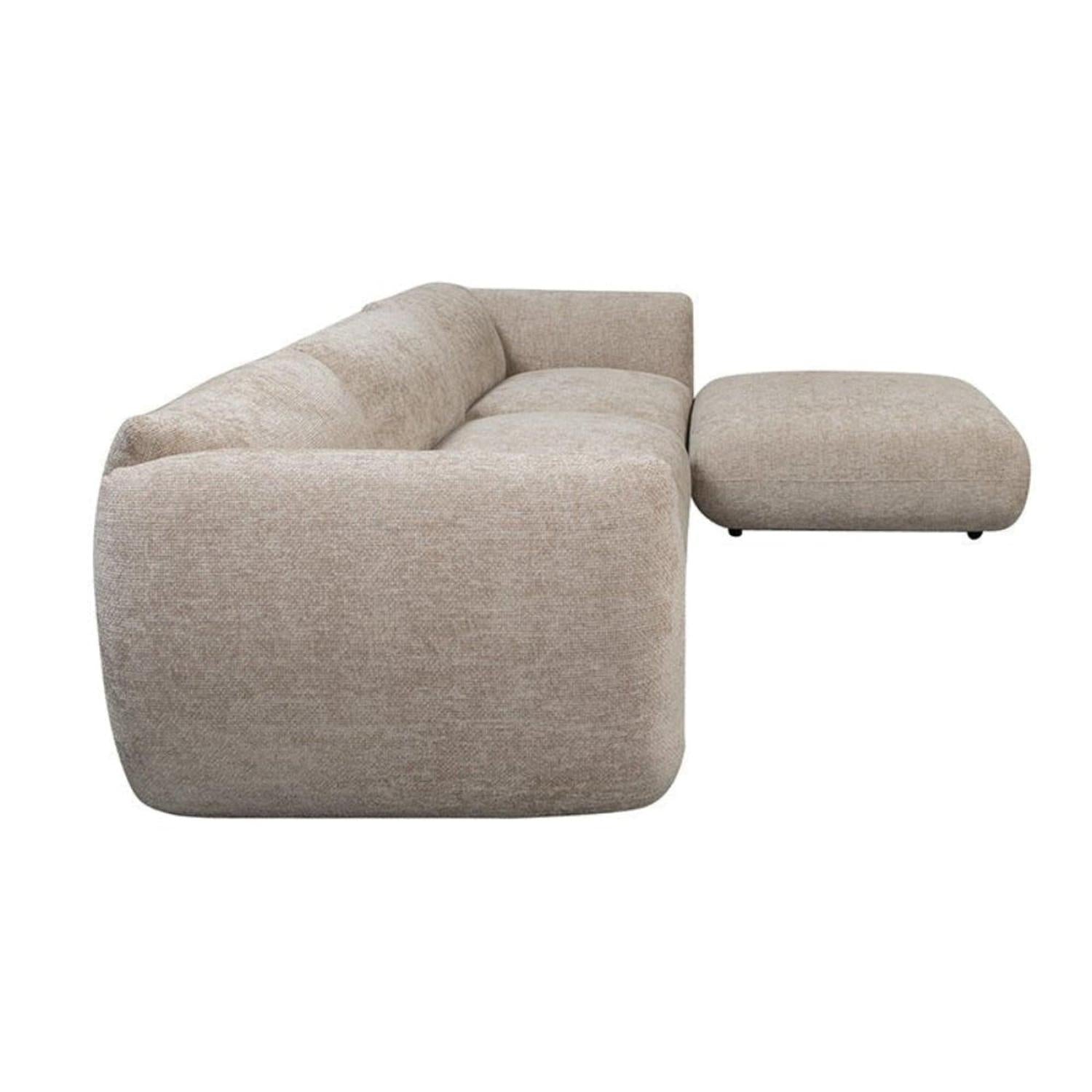 Ecksofa Amsterdam als 4-Sitzer - Longchair rechts - Latte-Ecksofa-Pole to Pole-le canapé