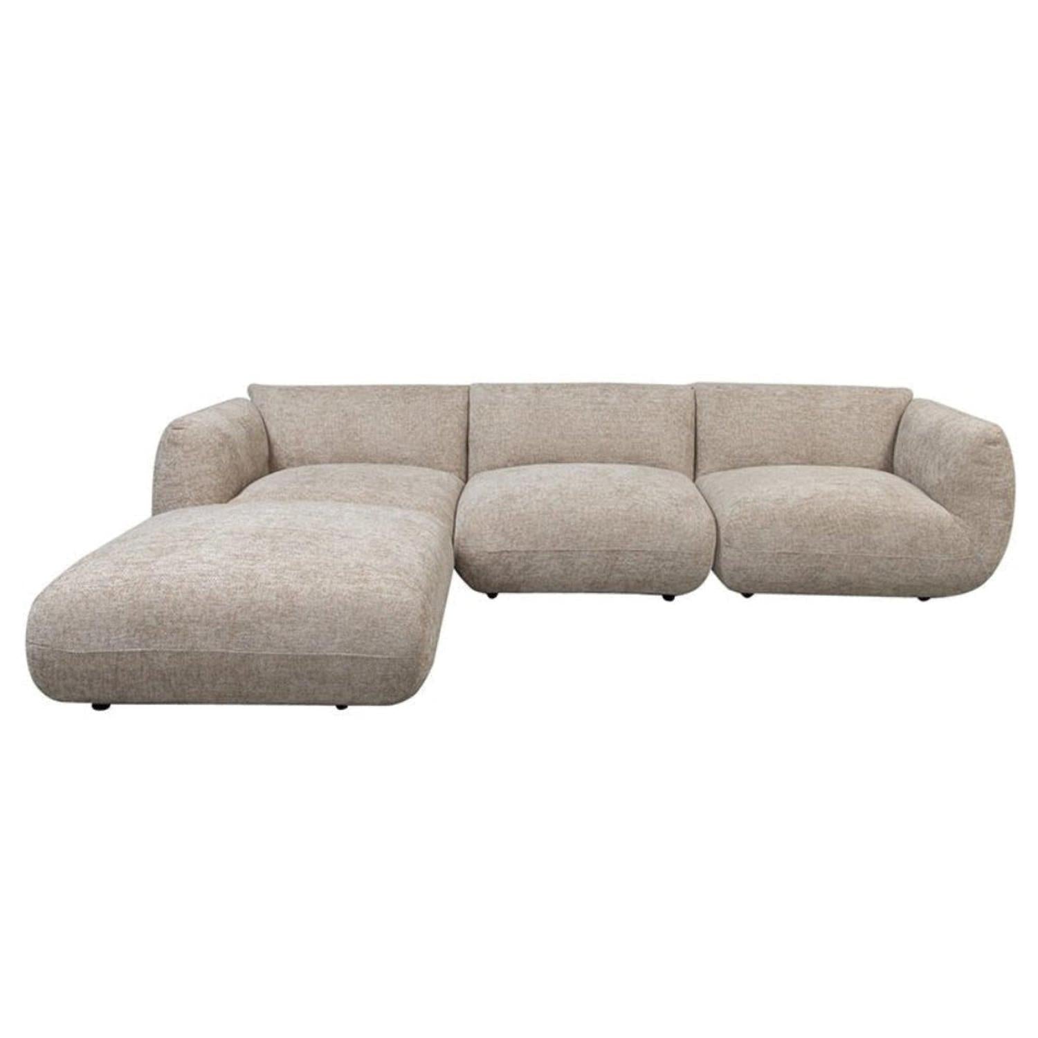 Ecksofa Amsterdam als 4-Sitzer - Longchair rechts - Latte-Ecksofas-Pole to Pole-le canapé