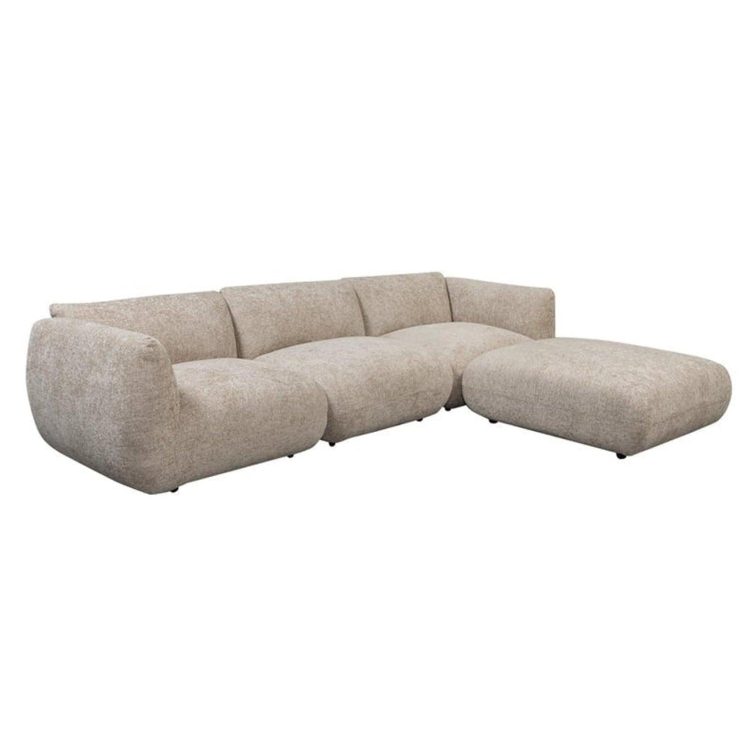 Ecksofa Amsterdam als 4-Sitzer - Longchair rechts - Latte-Ecksofas-Pole to Pole-le canapé