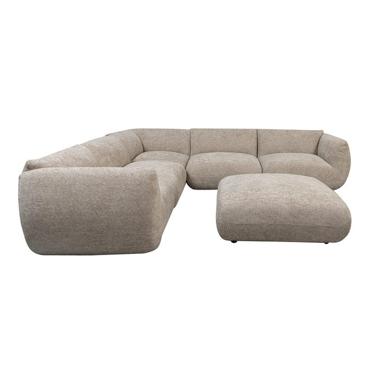 Ecksofa Amsterdam als 6-Sitzer mit Ottoman - Latte-6-Sitzer Sofa-Pole to Pole-le canapé