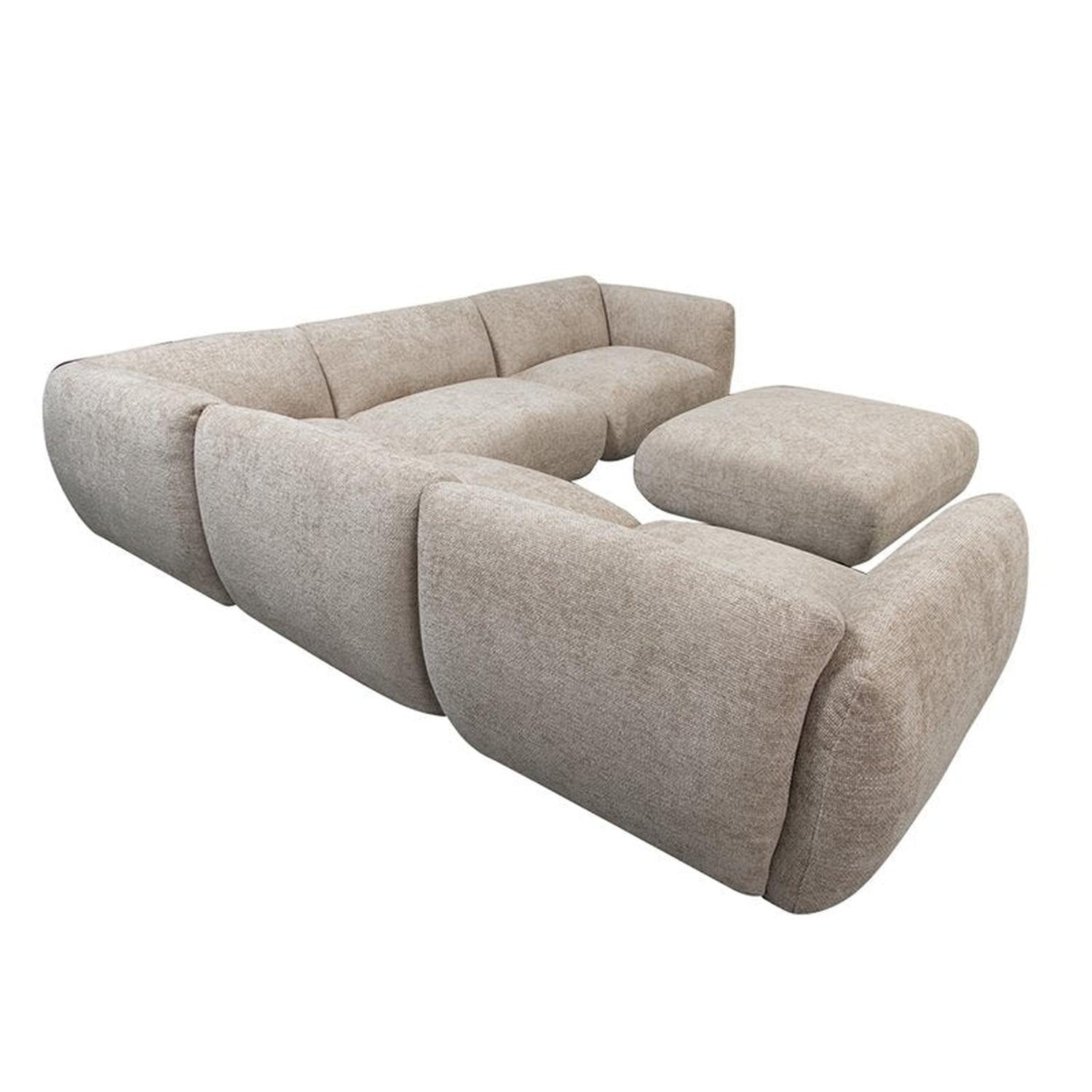 Ecksofa Amsterdam als 6-Sitzer mit Ottoman - Latte-6-Sitzer Sofa-Pole to Pole-le canapé