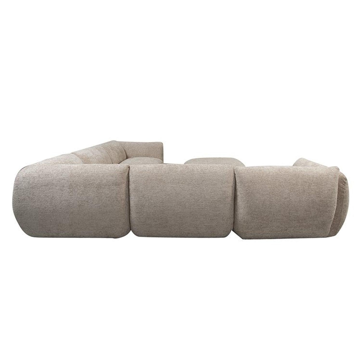 Ecksofa Amsterdam als 6-Sitzer mit Ottoman - Latte-6-Sitzer Sofa-Pole to Pole-le canapé