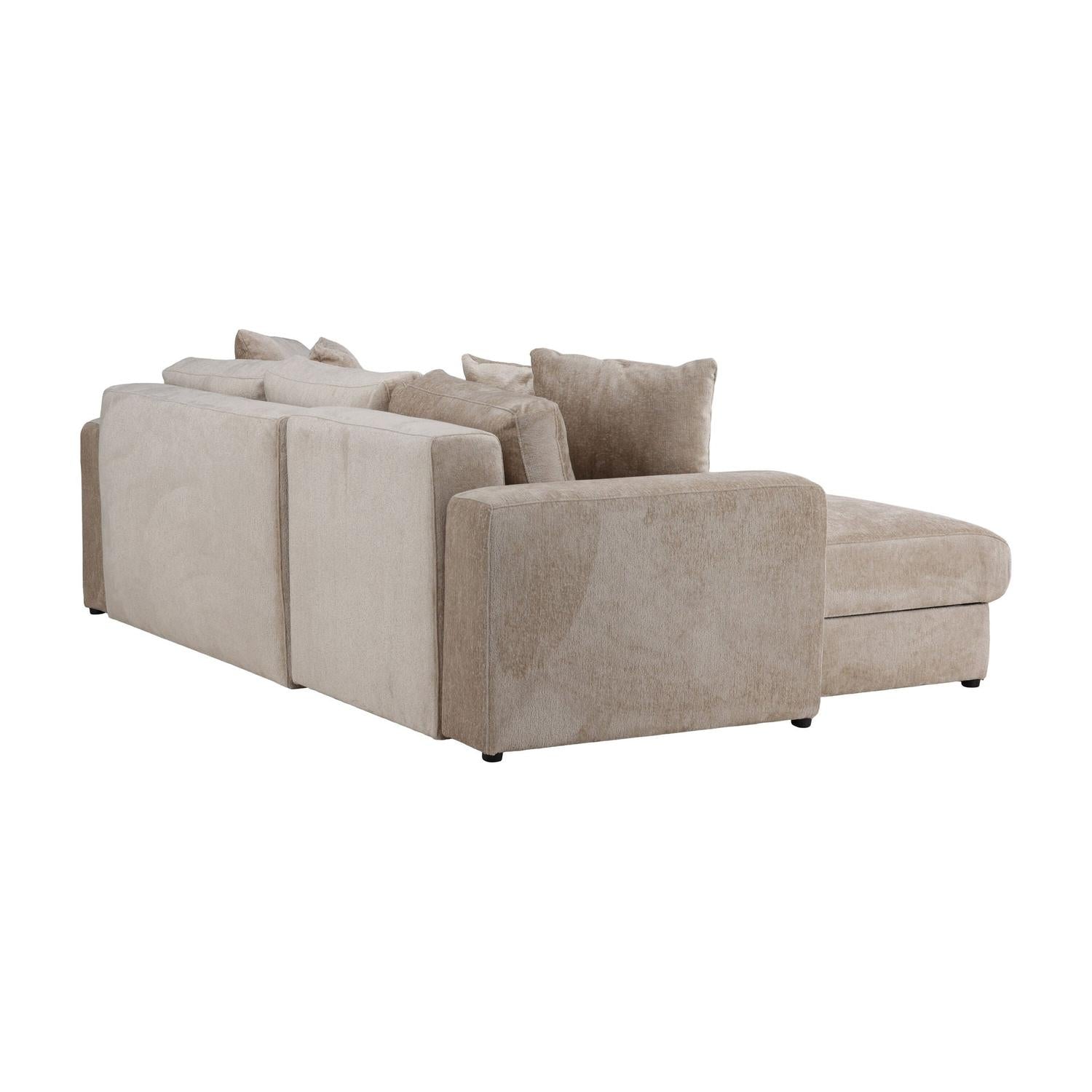 Ecksofa Bellman aus Samt - Braun-Ecksofas-Venture Home-le canapé