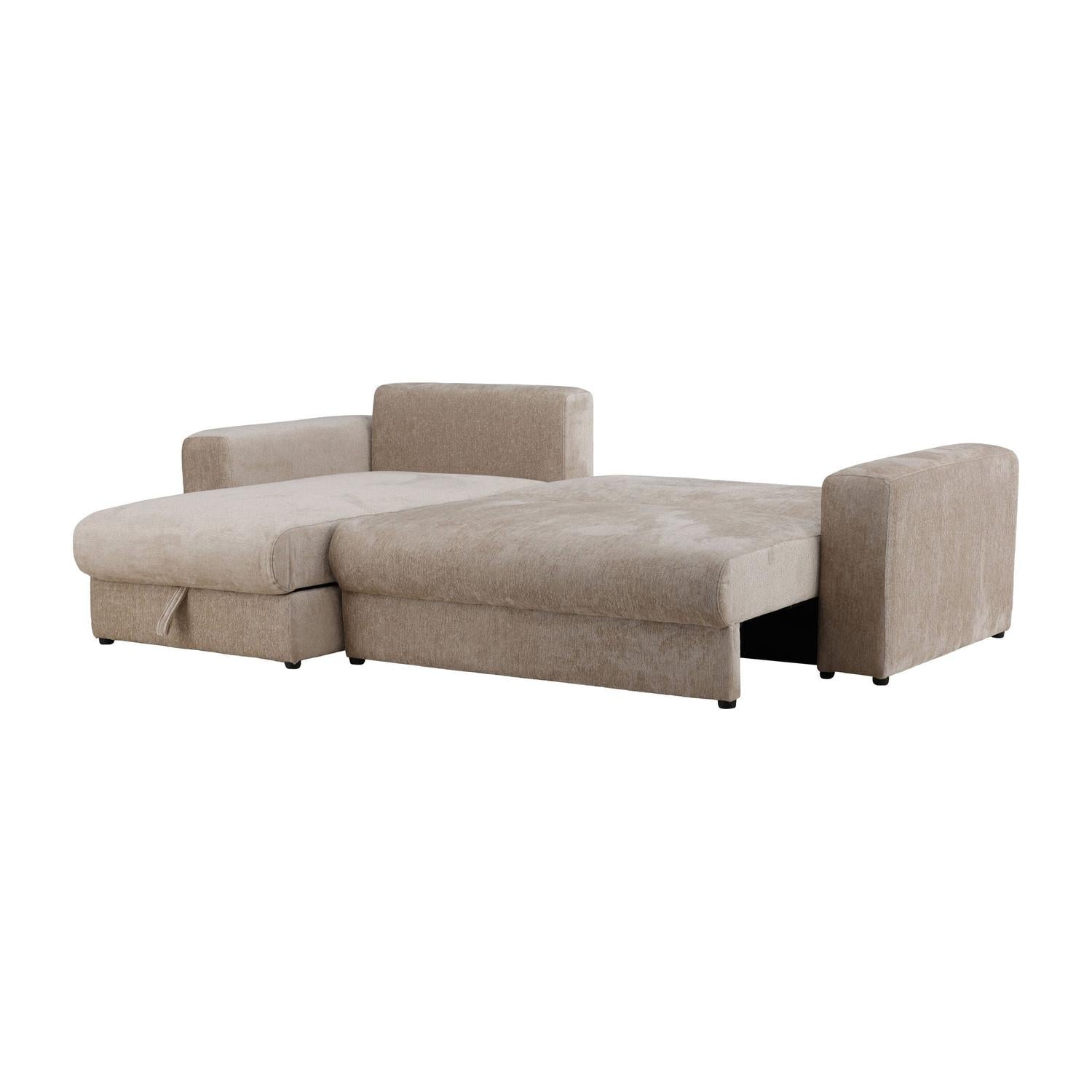 Ecksofa Bellman aus Samt - Braun-Ecksofas-Venture Home-le canapé