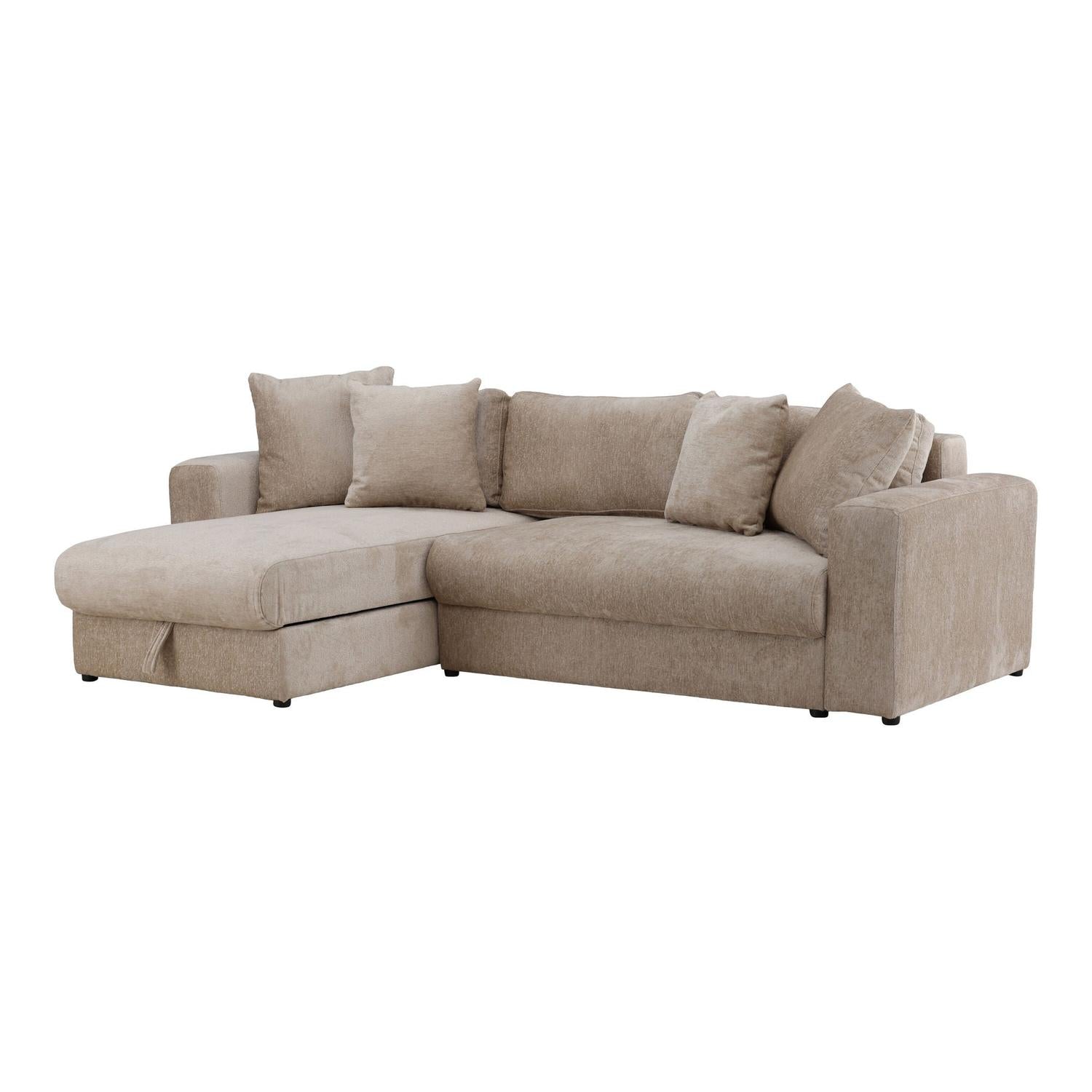 Ecksofa Bellman aus Samt - Braun-Ecksofas-Venture Home-le canapé