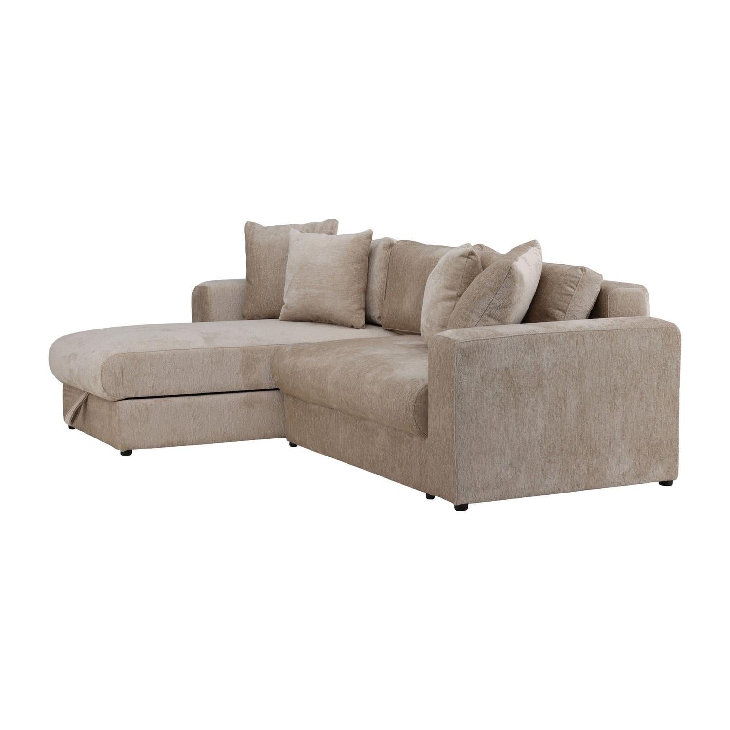 Ecksofa Bellman aus Samt - Braun-Ecksofas-Venture Home-le canapé