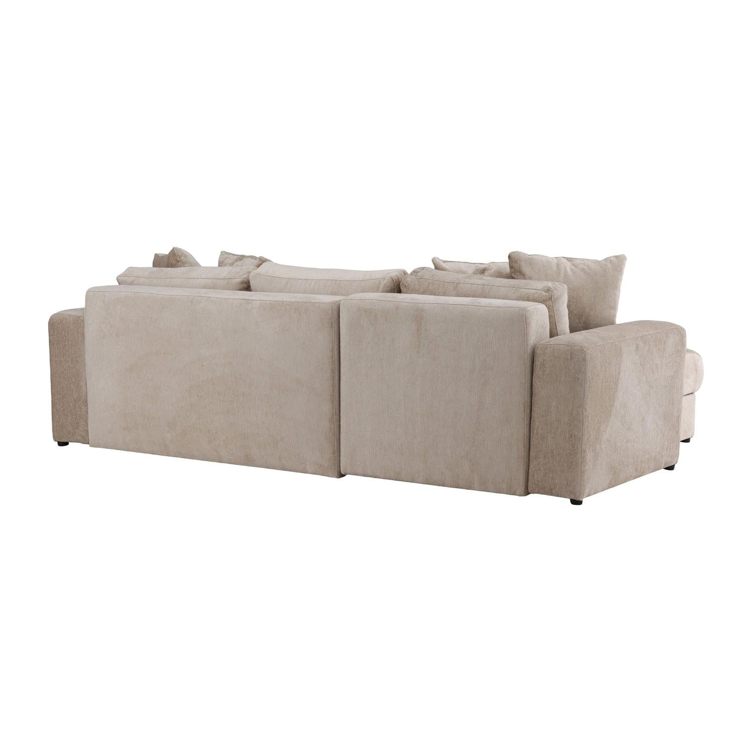 Ecksofa Bellman aus Samt - Braun-Ecksofas-Venture Home-le canapé