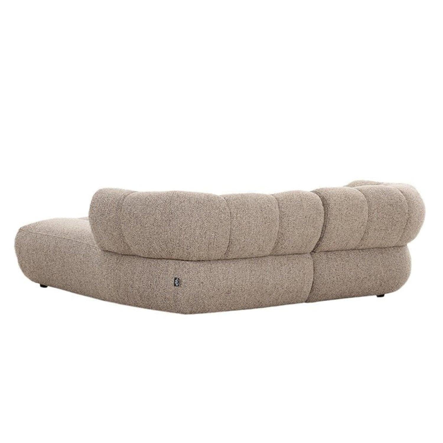 Ecksofa New York als 2,5-Sitzer aus Teddy Bouclé - Longchair rechts - Sand-Ecksofas-Pole To Pole-le canapé
