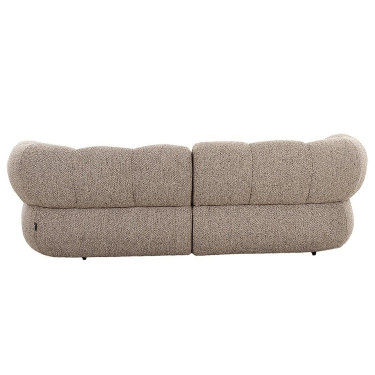 Ecksofa New York als 2,5-Sitzer aus Teddy Bouclé - Longchair rechts - Sand-Ecksofas-Pole To Pole-le canapé