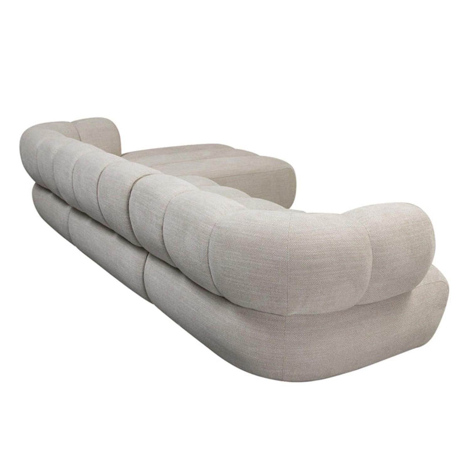 Ecksofa New York als 4-Sitzer - Longchair rechts - Beige-Ecksofas-Pole to Pole-le canapé