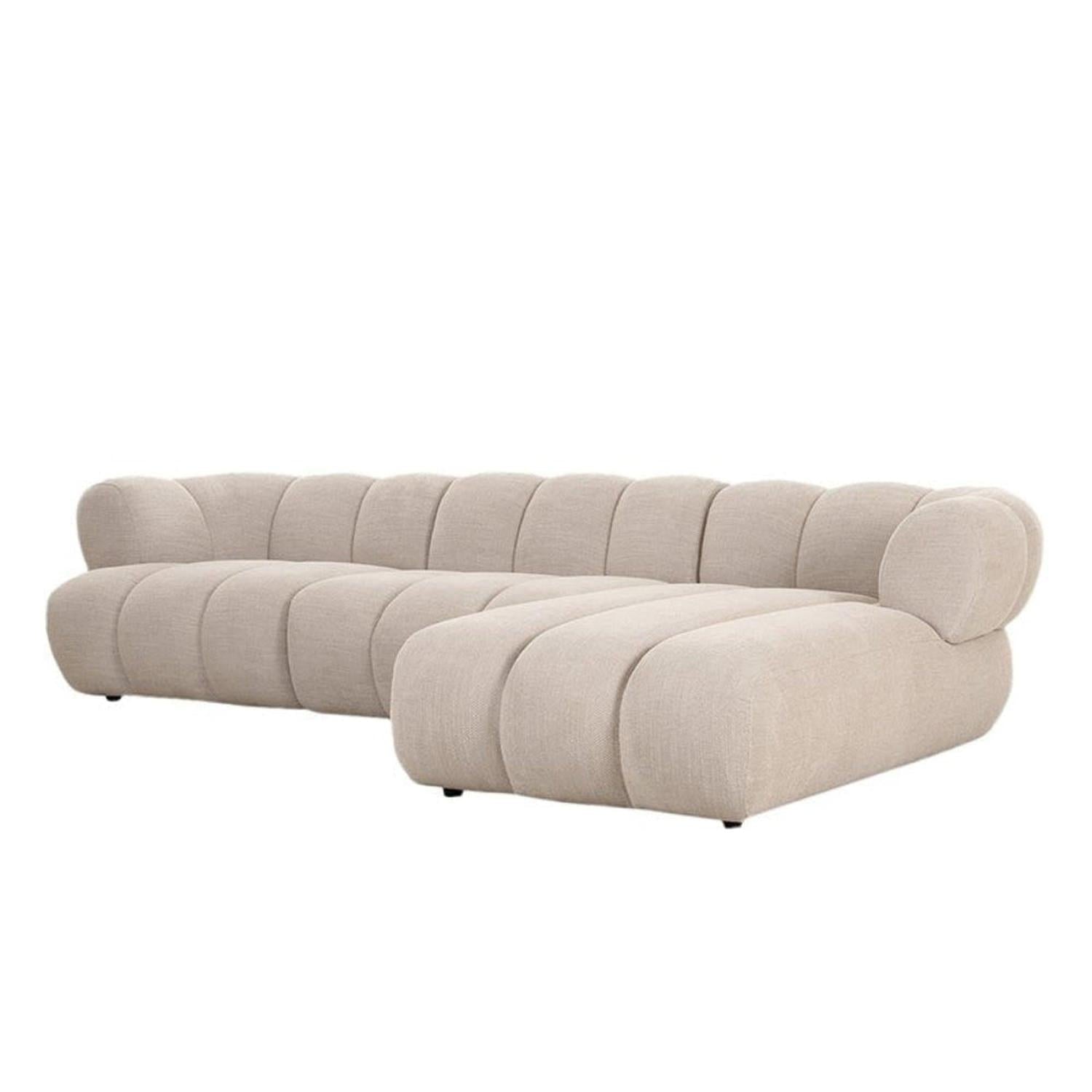 Ecksofa New York als 4-Sitzer - Longchair rechts - Beige-Ecksofas-Pole to Pole-le canapé