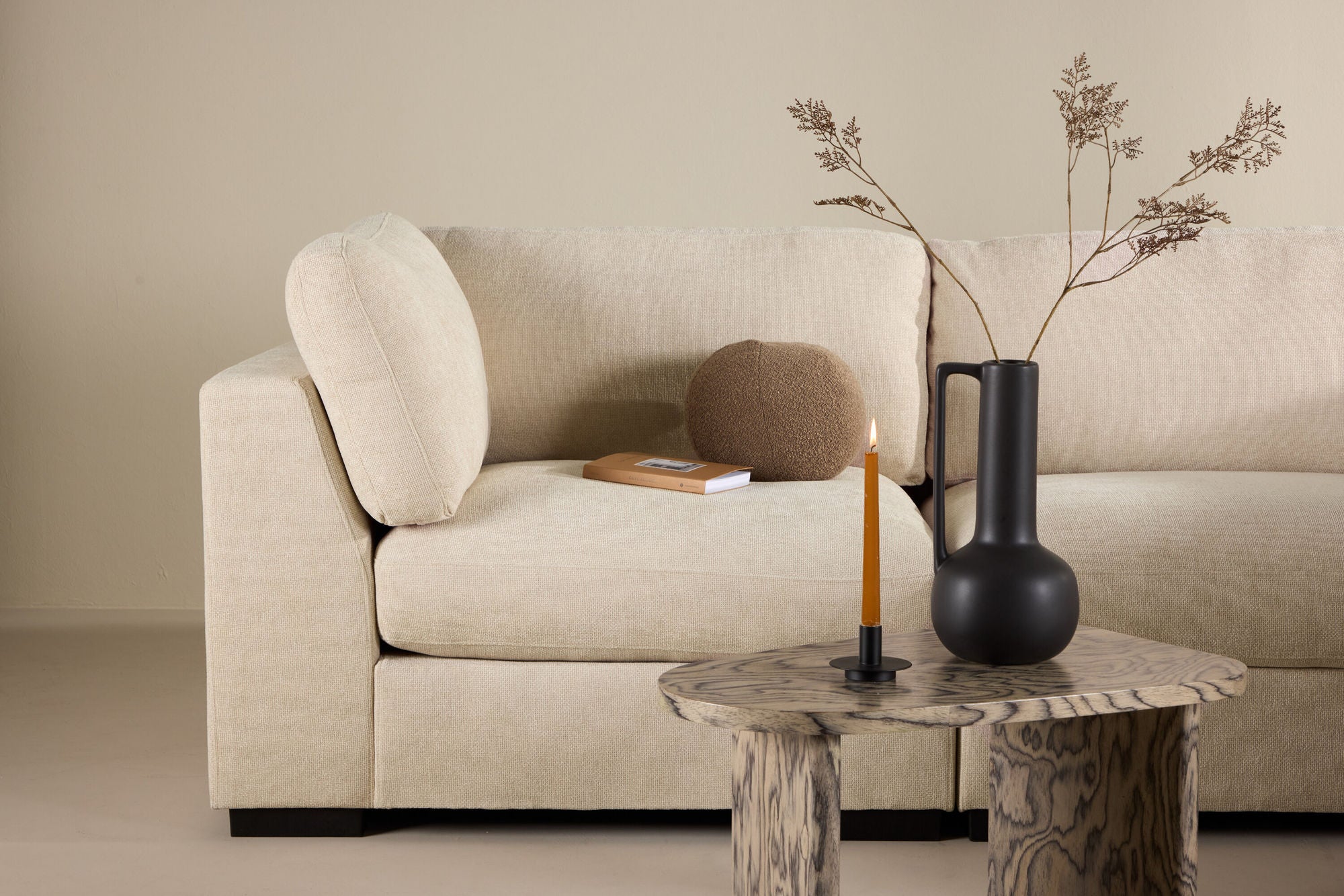 Ecksofa Salerno - Beige-Ecksofas-Venture Home-le canapé