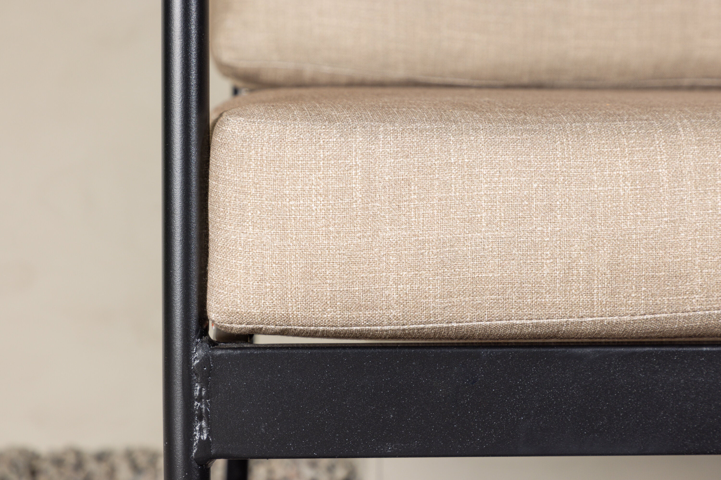 Ecksofa Set Pehnna aus Metall - Schwarz-Outdoor Sofas-Venture Home-le canapé