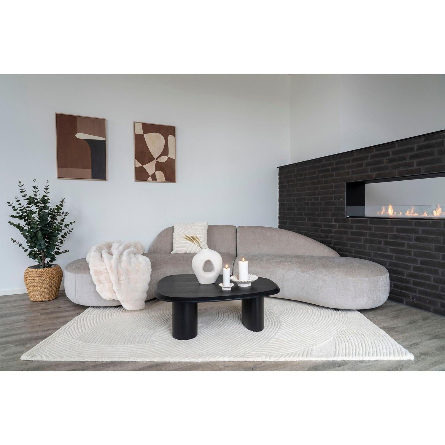 Ecksofa Venice aus Chenille - Natur-Ecksofa-House Nordic-le canapé