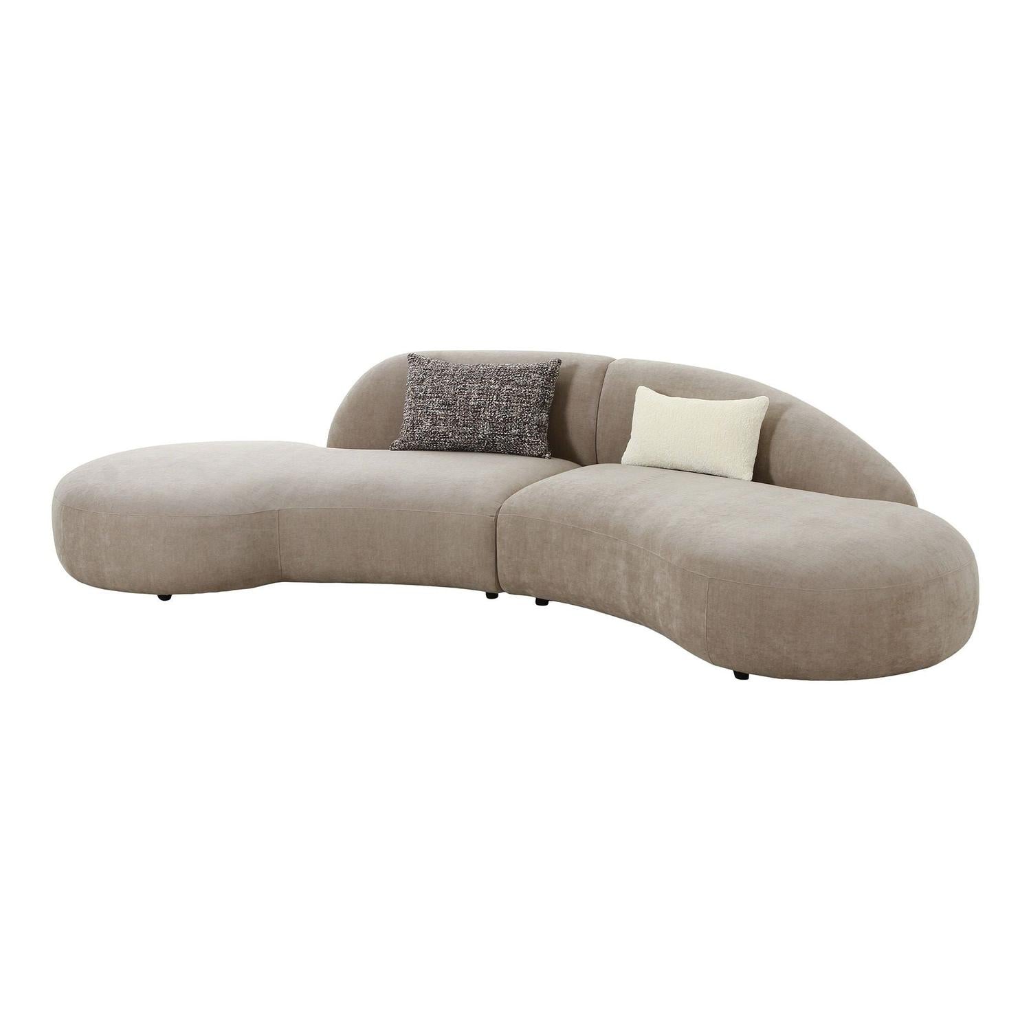 Ecksofa Venice aus Chenille - Natur-Ecksofa-House Nordic-le canapé