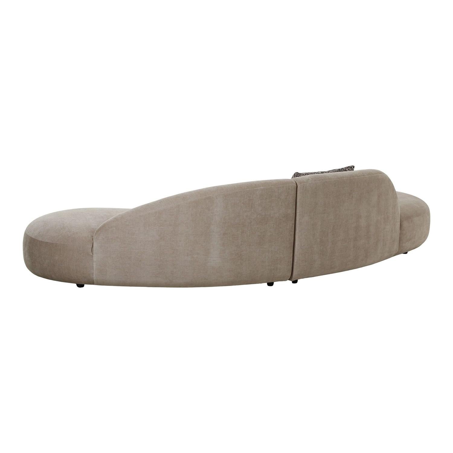 Ecksofa Venice aus Chenille - Natur-Ecksofa-House Nordic-le canapé