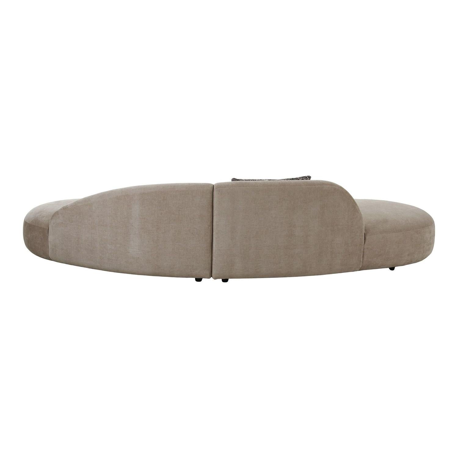 Ecksofa Venice aus Chenille - Natur-Ecksofa-House Nordic-le canapé