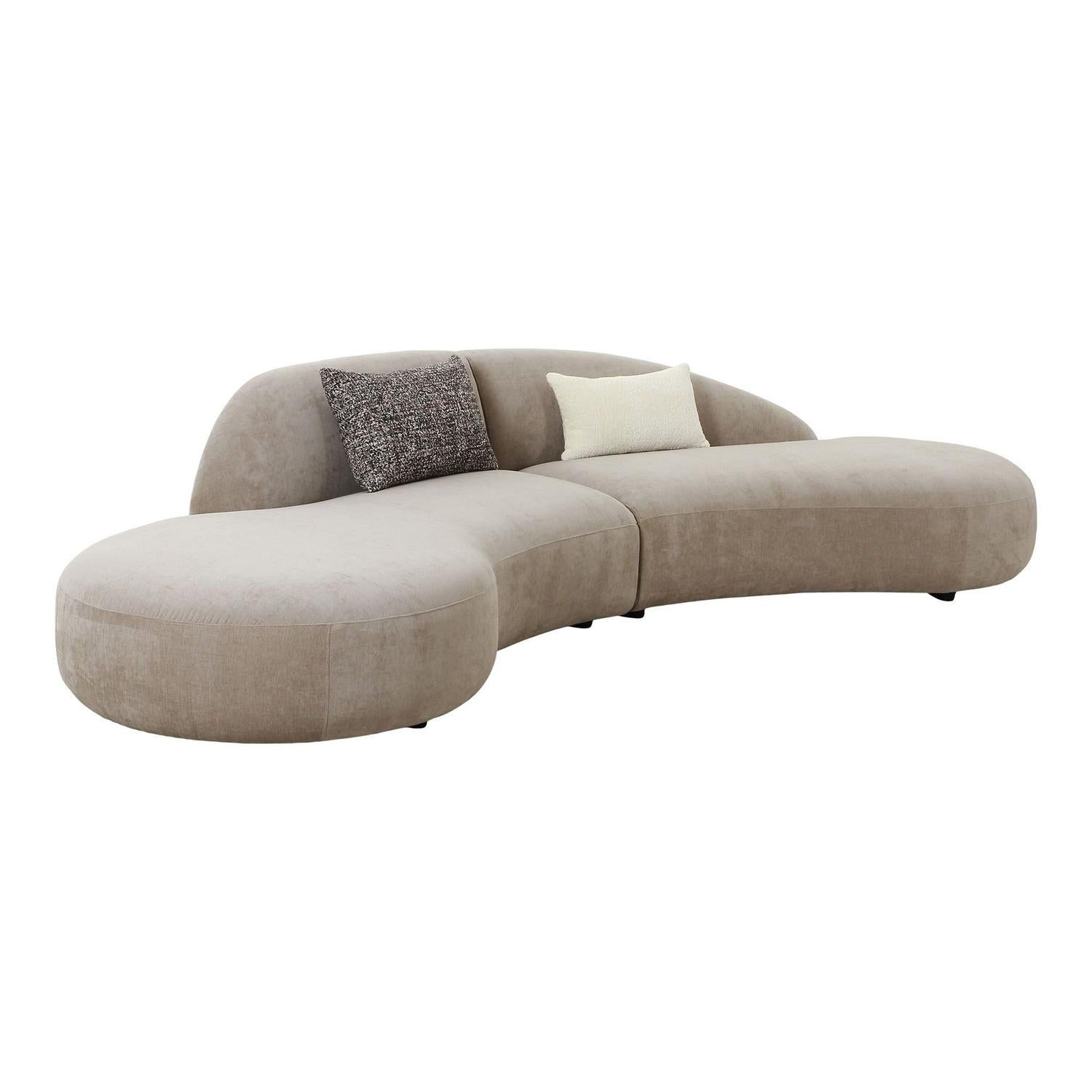 Ecksofa Venice aus Chenille - Natur-Ecksofa-House Nordic-le canapé