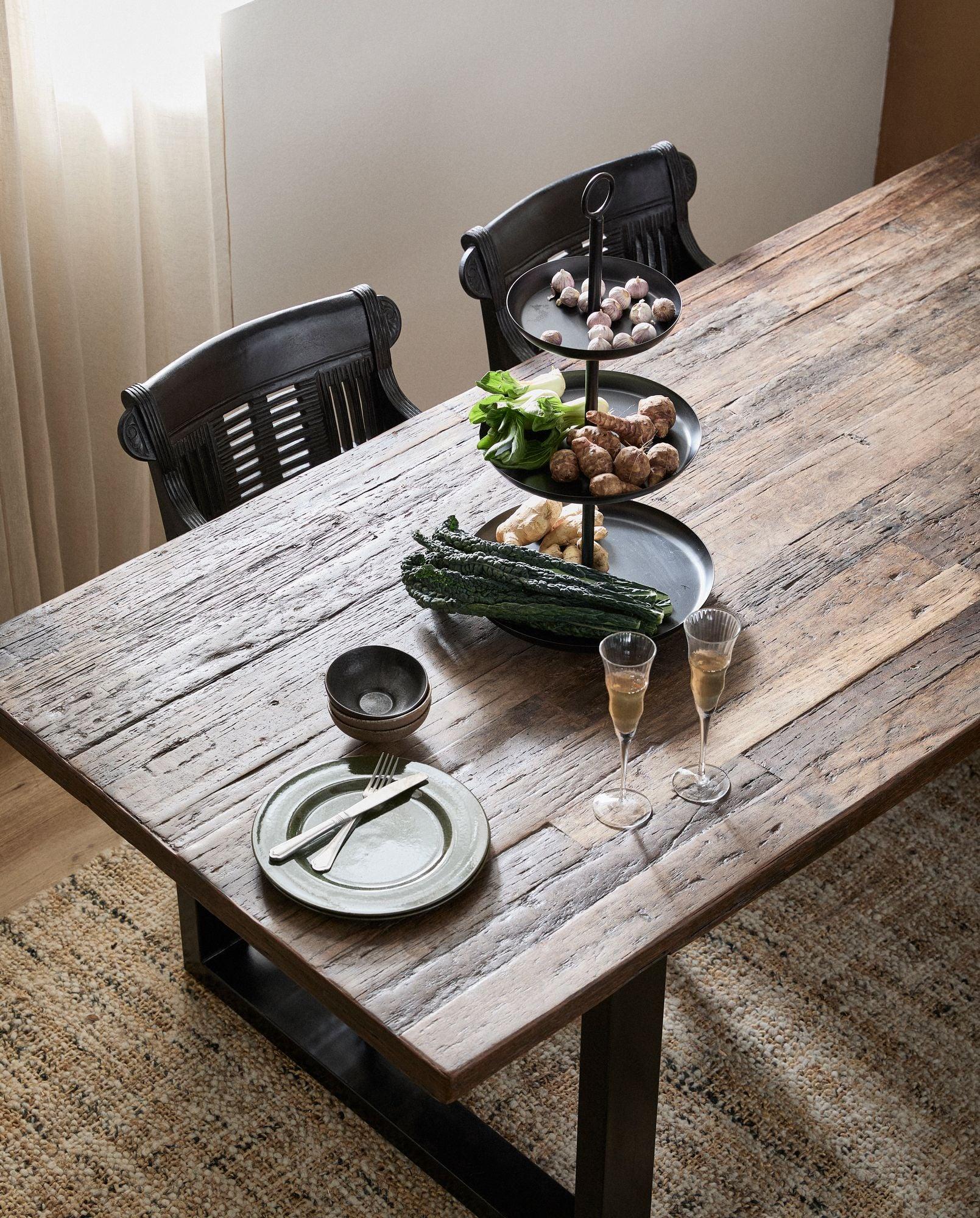 Eisentisch VINTAGE 220cm - Natur-Esstisch Rechteckig-Nordal A/S-le canapé