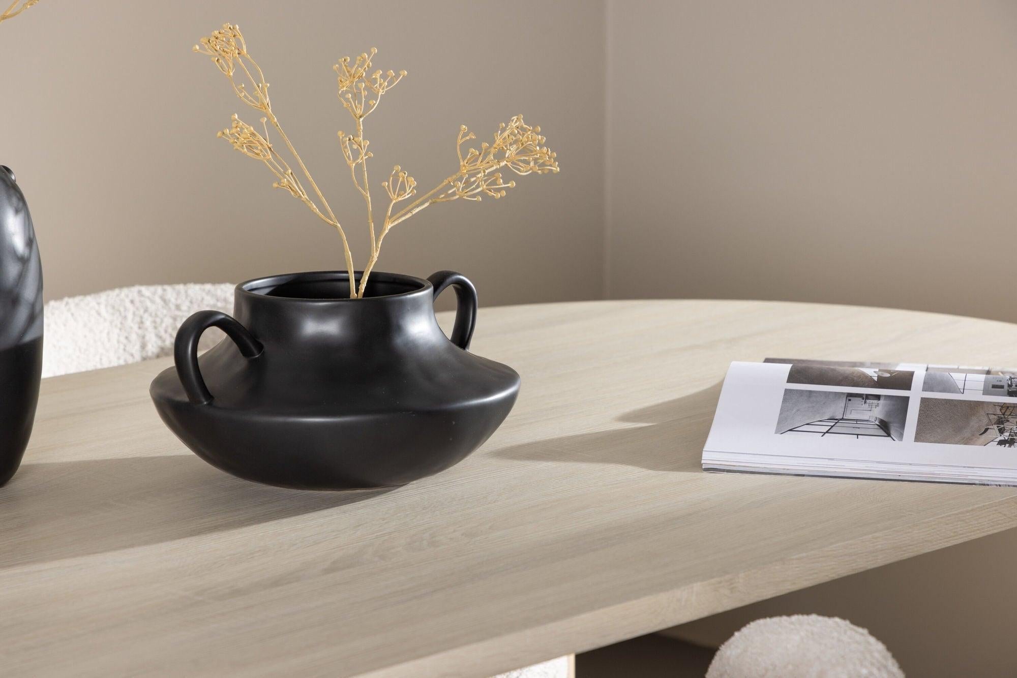 Essgruppe Esstisch Andy 180*90cm mit Stühlen Agnes aus Teddy-Bouclé - Beige-Essgruppe Oval-Venture Home-le canapé