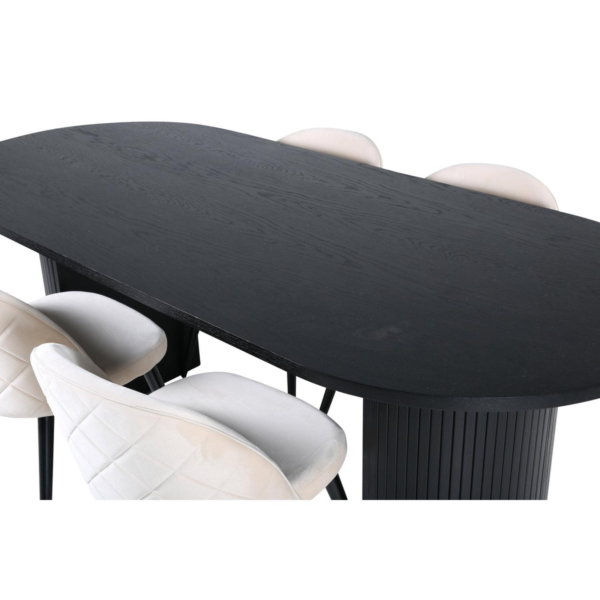 Essgruppe Esstisch Bianca 200*90cm mit Stühlen Velvet aus Samt-Essgruppen-Venture Home-le canapé