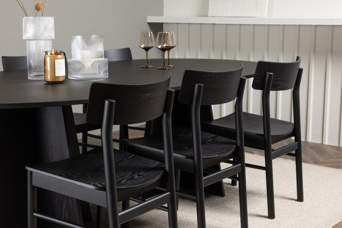 Essgruppe Esstisch Bootcut 230*115cm mit Stühlen Montros-Essgruppen-Venture Home-le canapé