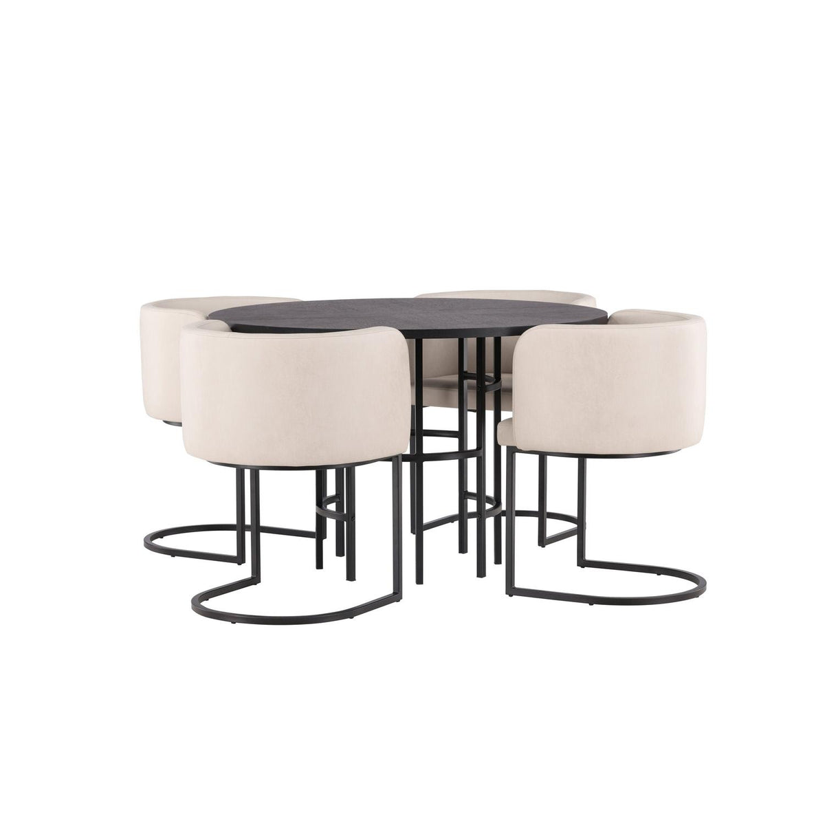Essgruppe Esstisch Copenhagen Ø115cm mit Stühlen Simrishamn-Essgruppen-Venture Home-le canapé