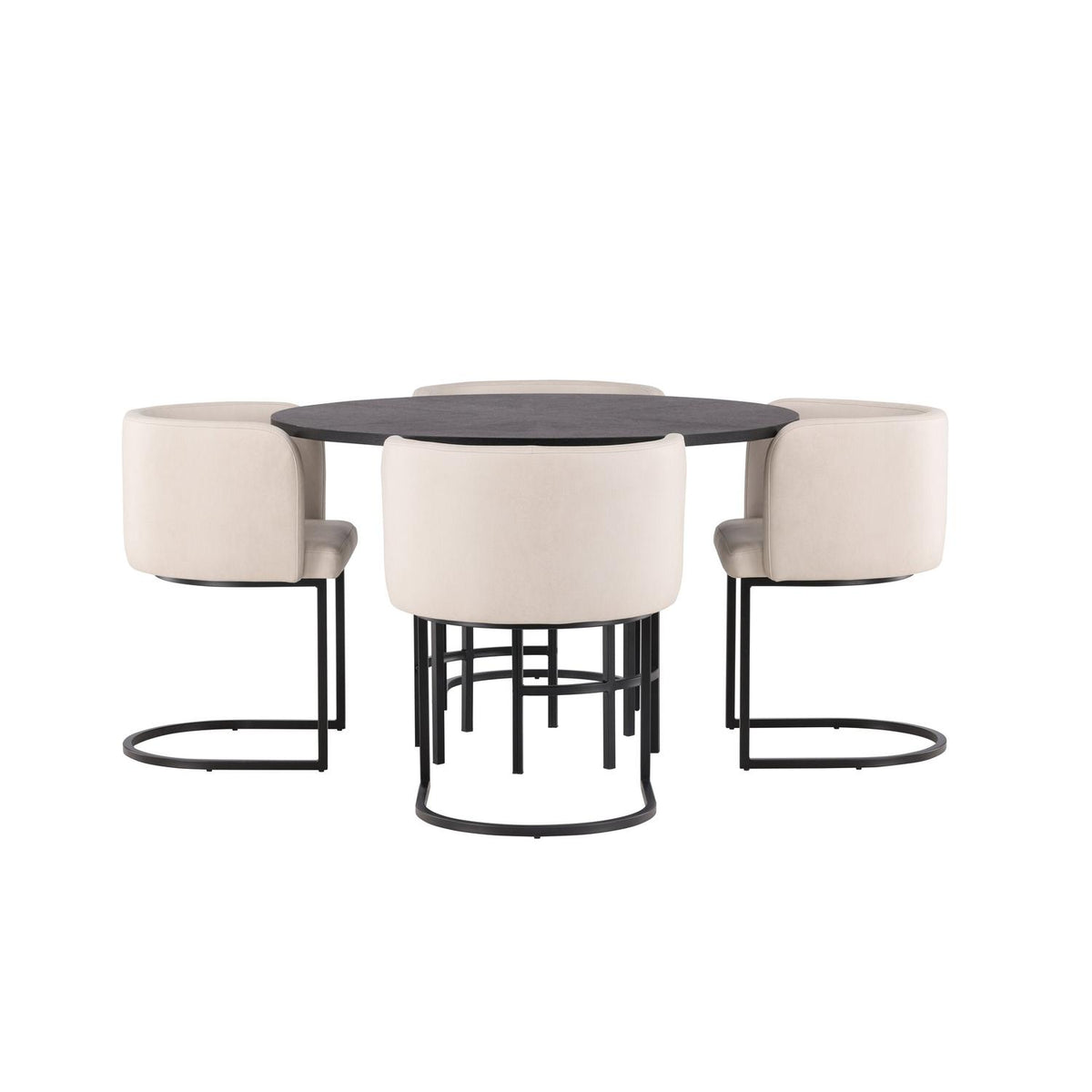 Essgruppe Esstisch Copenhagen Ø115cm mit Stühlen Simrishamn-Essgruppen-Venture Home-le canapé