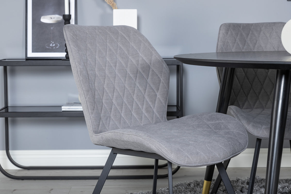 Essgruppe Esstisch Dipp Ø115cm mit Stühlen Gemma-Essgruppen-Venture Home-le canapé