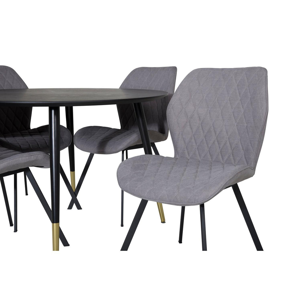 Essgruppe Esstisch Dipp Ø115cm mit Stühlen Gemma-Essgruppen-Venture Home-le canapé