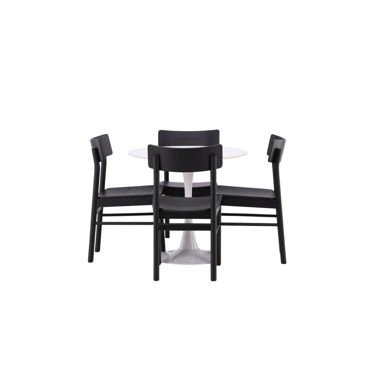 Essgruppe Esstisch Hamden Ø80cm mit Stühlen Montros-Essgruppen-Venture Home-le canapé