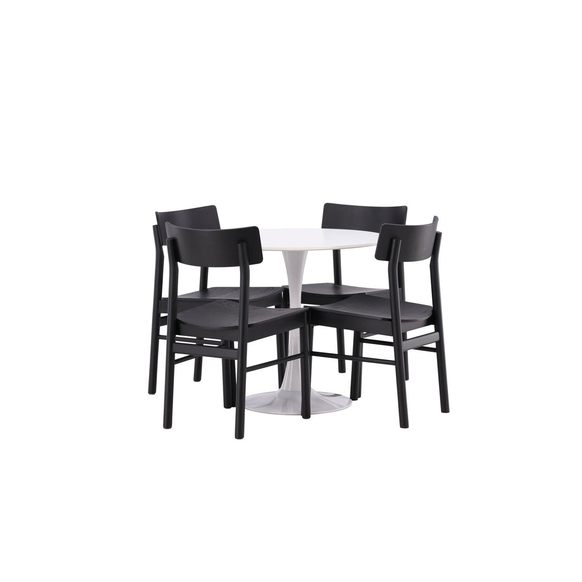 Essgruppe Esstisch Hamden Ø80cm mit Stühlen Montros-Essgruppen-Venture Home-le canapé