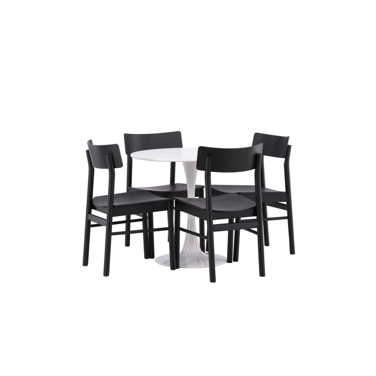 Essgruppe Esstisch Hamden Ø80cm mit Stühlen Montros-Essgruppen-Venture Home-le canapé