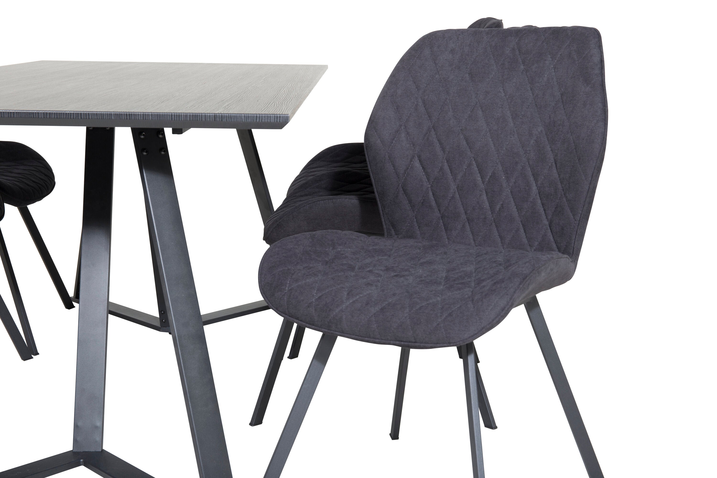 Essgruppe Esstisch Marina 180x90cm mit Stühlen Gemma - Schwarz-Essgruppen-Venture Home-le canapé