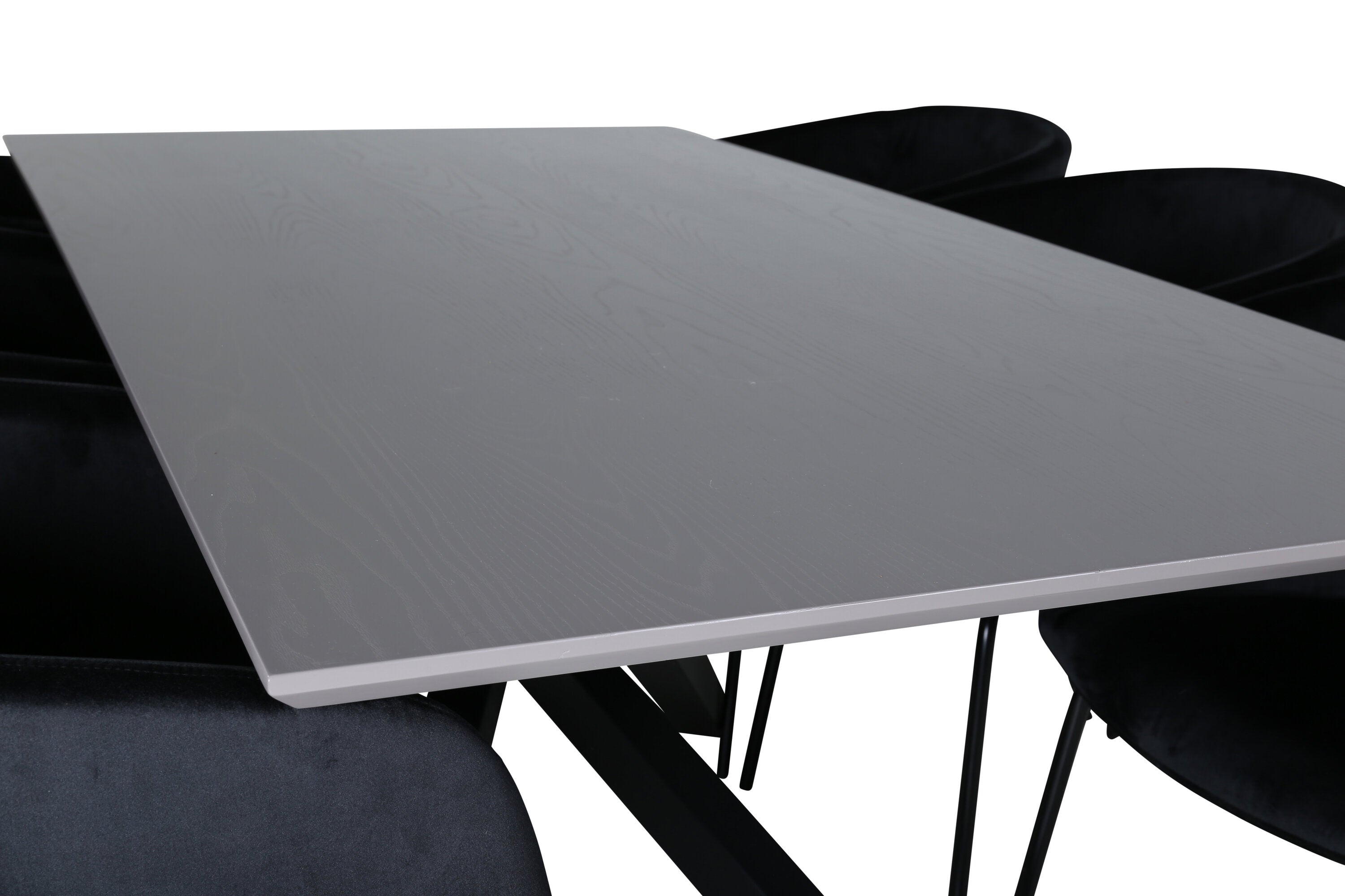 Essgruppe Esstisch Piazza 180 x 90cm mit Stühlen Berit - Schwarz-Essgruppen-Venture Home-le canapé