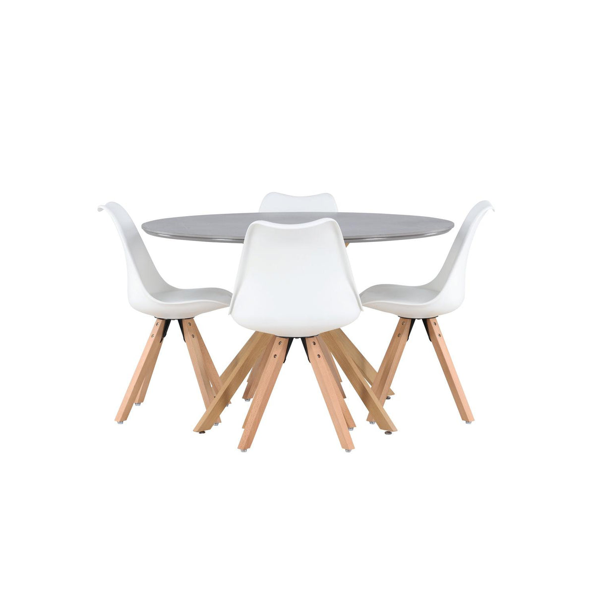 Essgruppe Esstisch Piazza Ø120cm mit Stühlen Zeno-Essgruppen-Venture Home-le canapé
