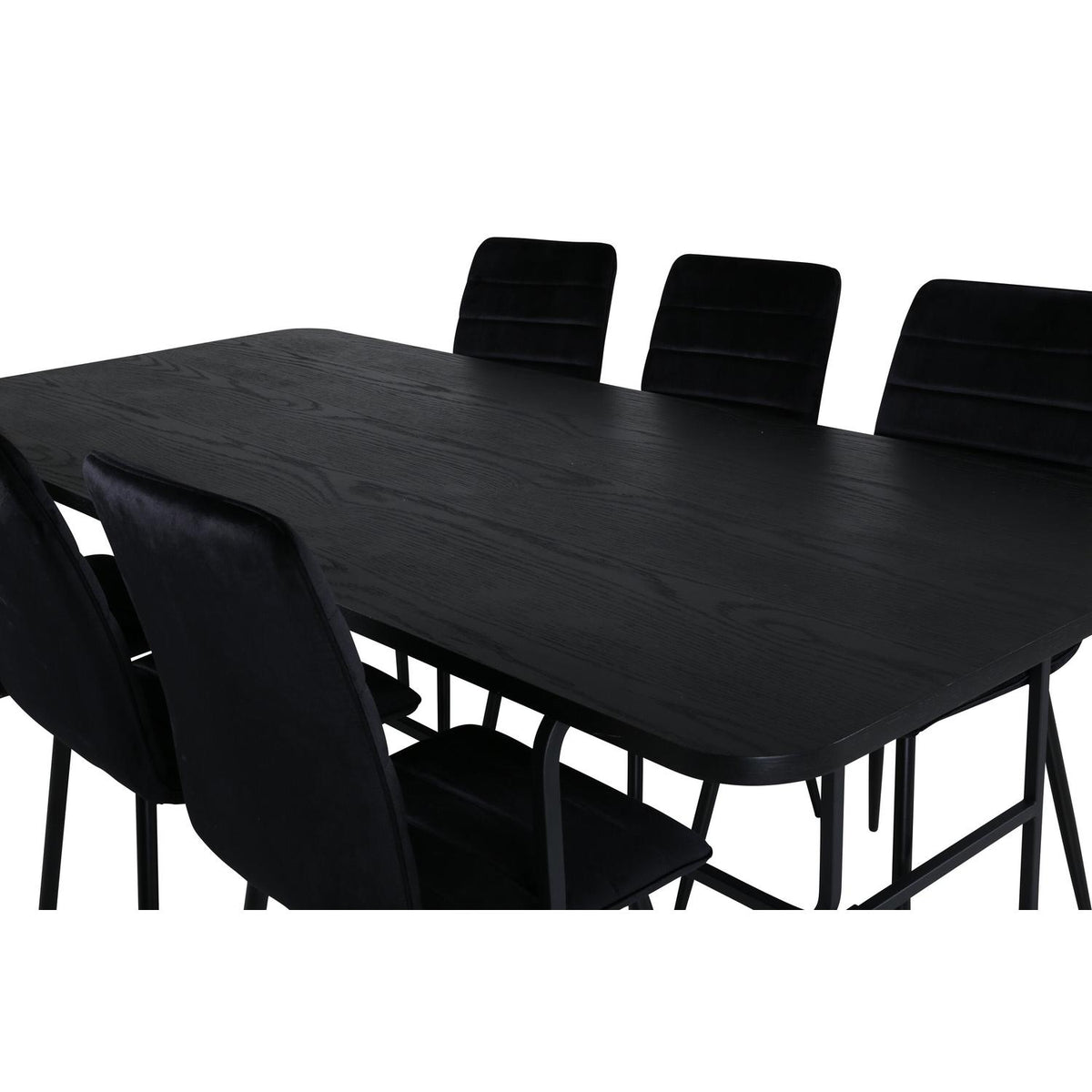 Essgruppe Esstisch Uno 200*90cm mit Stühlen Windu aus Samt-Essgruppen-Venture Home-le canapé